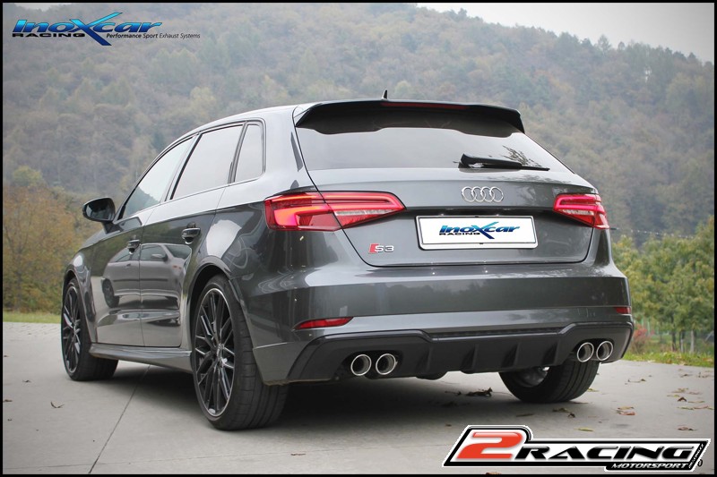 Zadní tlumič koncovkou výfuku 2 x průměru 80 X-RACE P+L Inoxcar racing AUS3.01.XR80