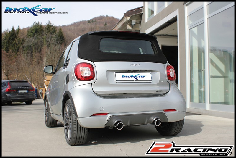 Zadní tlumič s koncovkou o průměru 90 X-RACE P+L Inoxcar racing SMBR.01.XR90