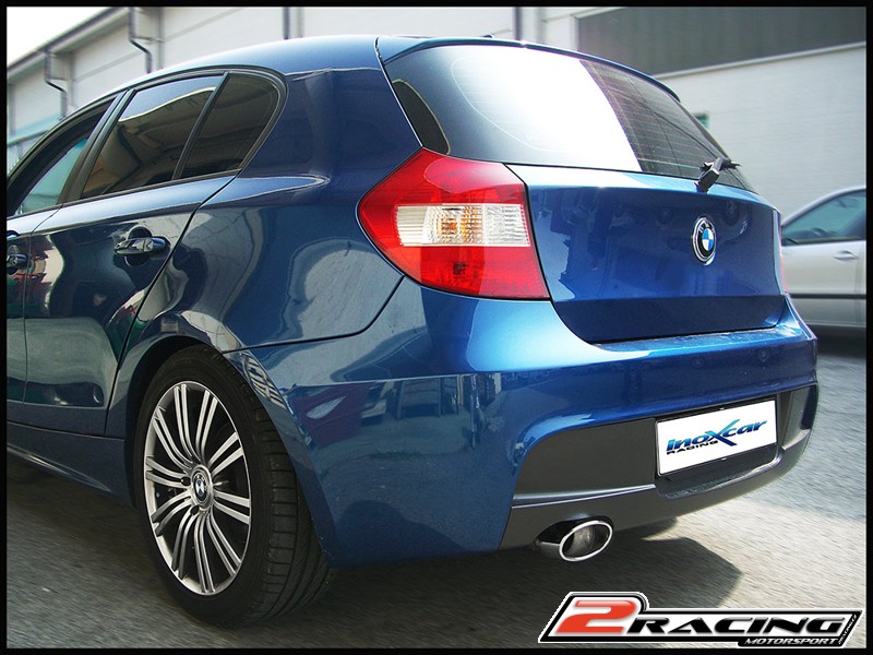 Stainless steel s tlumiče centre pipe + Zadní výfuk z nerezové oceli s koncovkou Oválná 120x80 mm Inoxcar racing LBME87.01.120