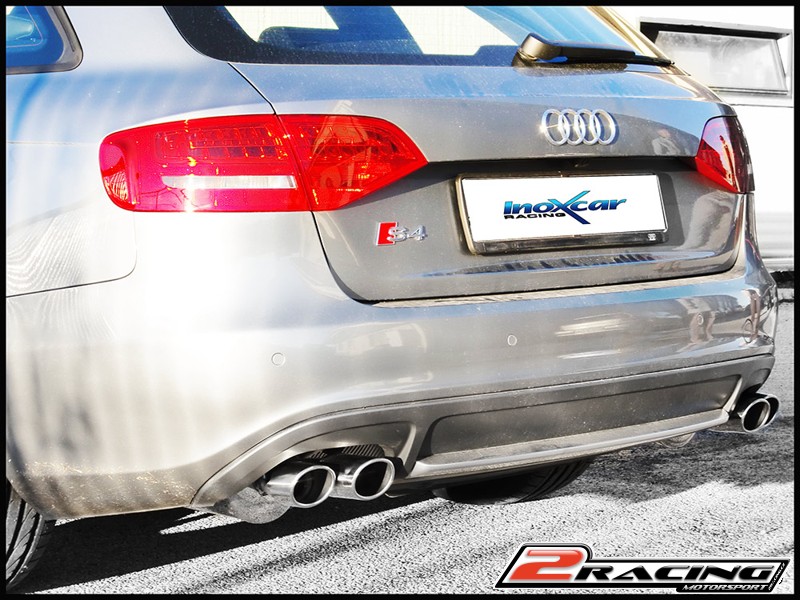 Zadní výfuk z nerezové oceli s koncovkou L+R 2 x Oválná 90x70 mm Inoxcar racing AUA4.12.90