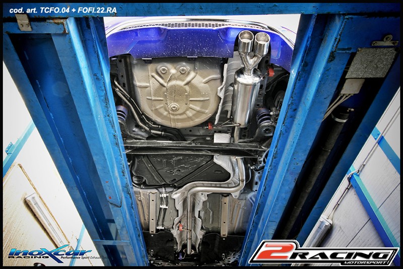 Zadní tlumič koncovkou výfuku 2 x průměru 80 X-RACE BLACK MATT Inoxcar racing FOFI.22.XR80BLACKMATT