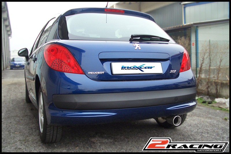 Zadní sportovní výfuk z nerezové oceli s koncovkou o průměru 90 X-RACE Inoxcar racing PE207.01.XR90