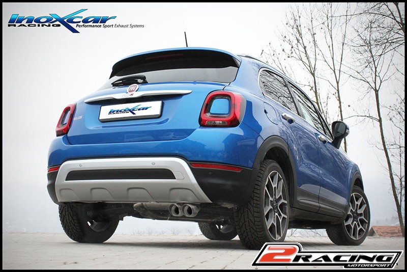 Zadní s tlumiče společně sOválná koncovka 2 x průměru 80 X-RACE Inoxcar racing FICQ.20.XR80