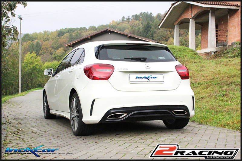 Zadní nerez výfuk koncovky Duplex bez tlumiče P+L Inoxcar racing MEA.21