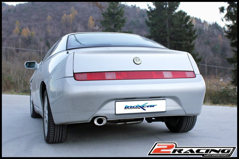 Zadní tlumič s oválnou koncovkou výfuku 120X80 mm Inoxcar racing ALGTV.01.120