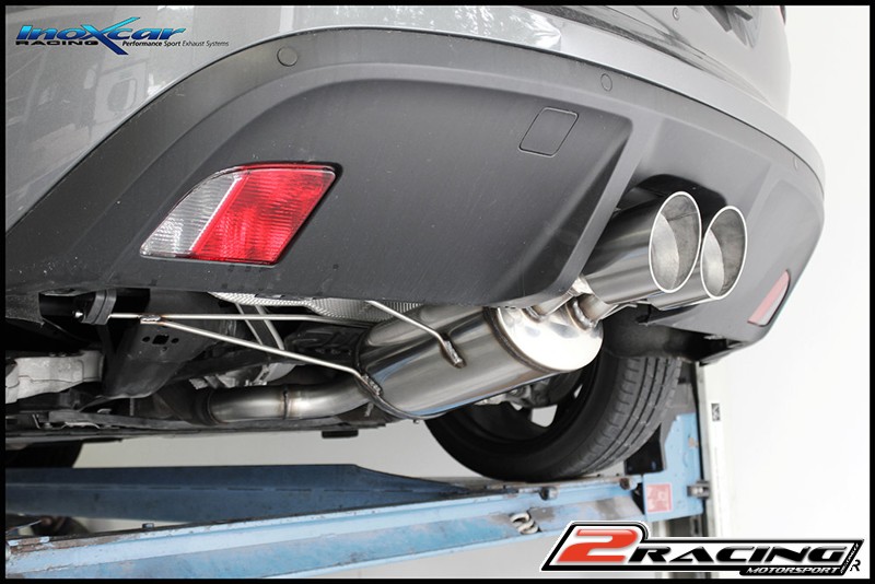 Zadní s tlumiče společně scentral koncovka 2 x průměru 114 Racing + Valve (standard system use) Inoxcar racing VALV.JAFT.01