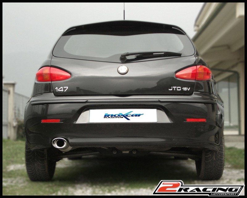 Zadní výfuk z nerezové oceli s koncovkou Oválná 120x80 mm Inoxcar racing AL147.03.120