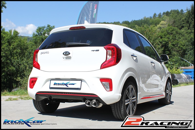 Zadní tlumič koncovkou výfuku 2 x průměru 80 Racing Inoxcar racing KIPI.01.RA