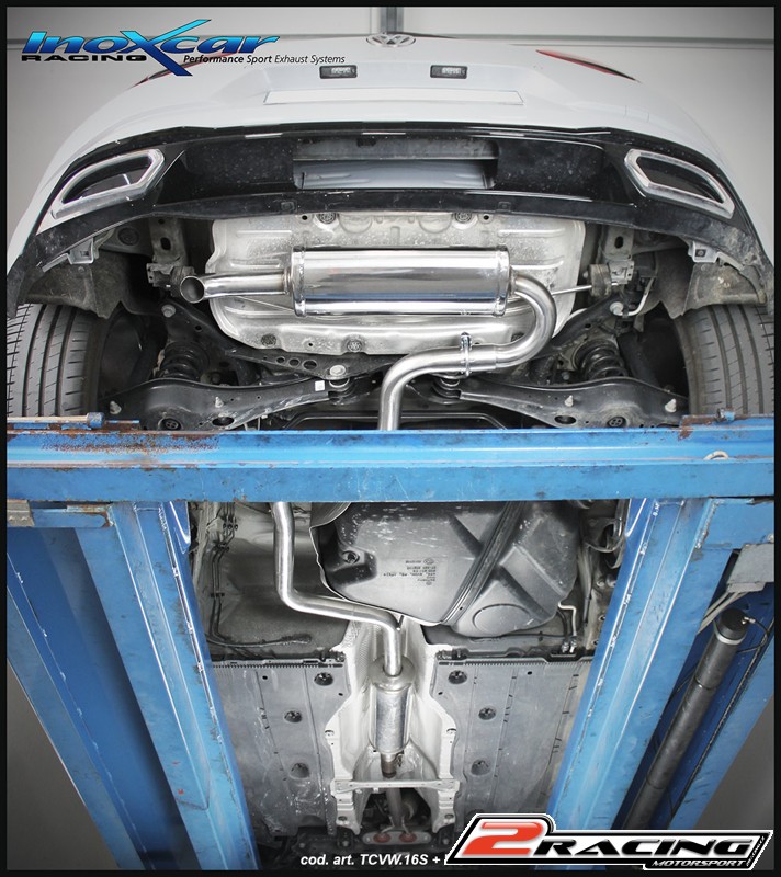 středová roura (For the installation on the original Zadní s tlumiče it is necessary to separately order the adapter AD.GOLF7.09) Inoxcar racing TCVW.16