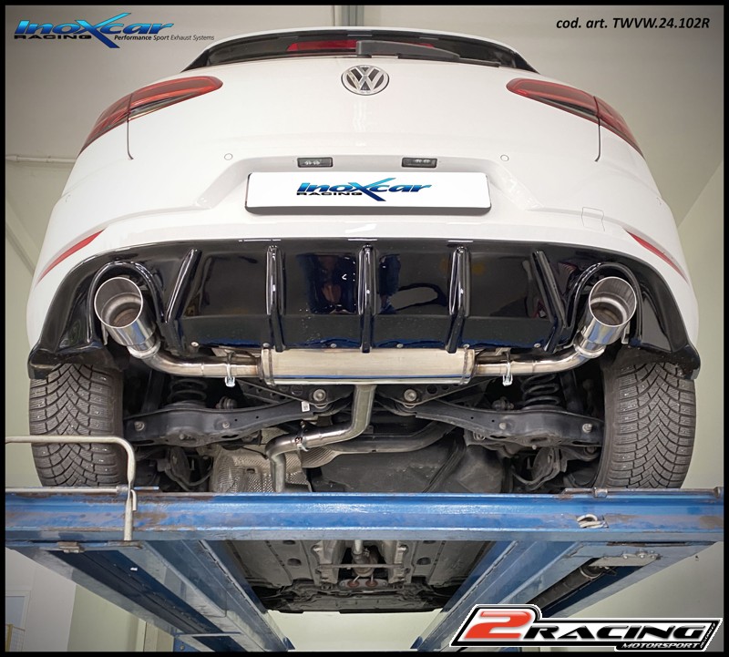 Výfuk nerez = delete kat společně smetal cat. 200 CPSI Inoxcar racing AFGOLF7.05CAT