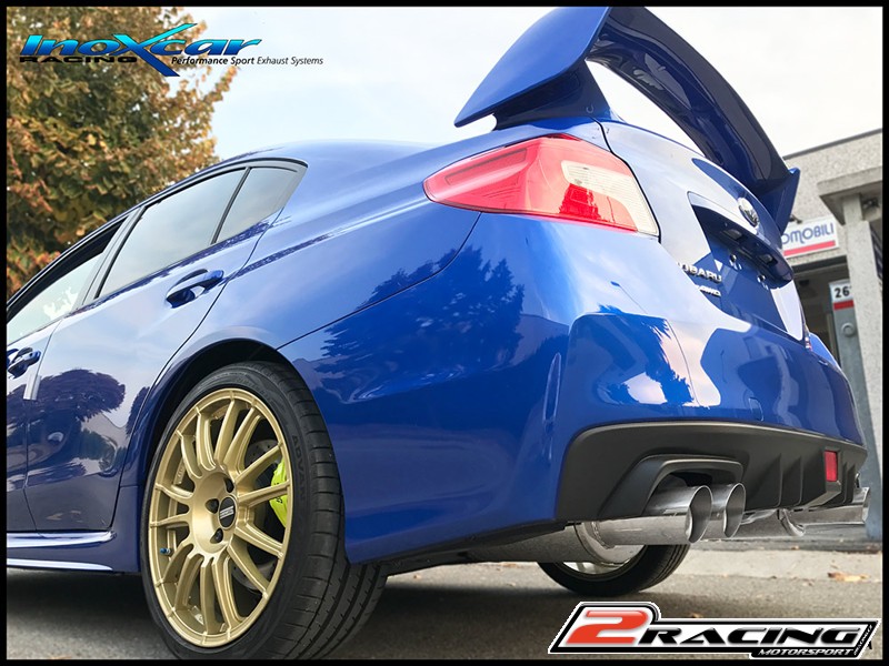 Zadní bez s tlumiče společně skoncovka 2 x průměru 90 Racing P+L Inoxcar racing SUIM.36.RA