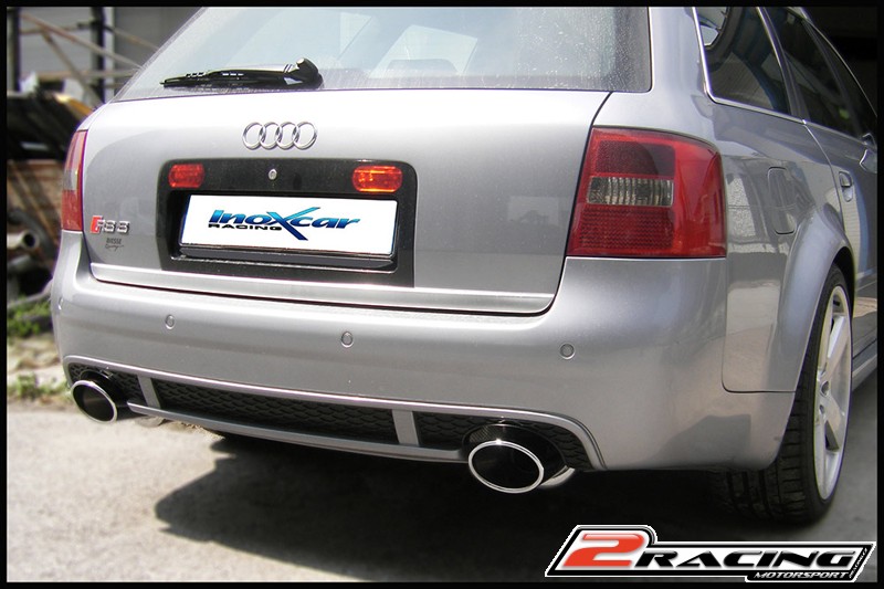 Zadní výfuk z nerezové oceli s koncovkou Oválná 150x105 mm P+L Inoxcar racing AUA6.01.150