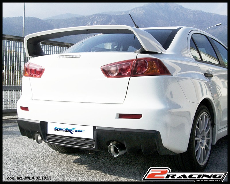 Zadní sportovní výfuk z nerezové oceli s koncovkou průměr102 Racing L+R Inoxcar racing MILA.08.102R