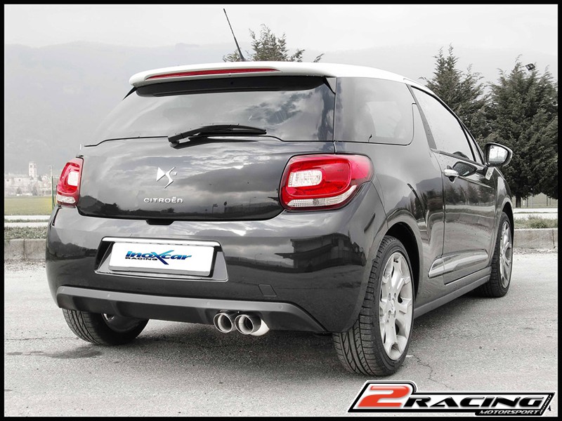 Zadní sportovní výfuk bez tlumiče s dvojitou koncovkou 80 Racing Inoxcar racing CIDS.05.RA