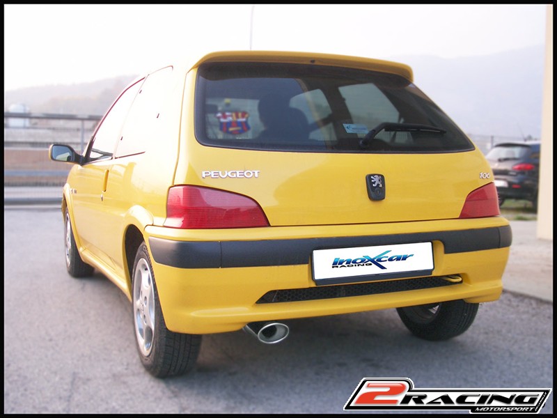 Zadní sportovní výfuk z nerezové oceli s koncovkou o průměru 90 Rally Inoxcar racing PE106.05.90RA