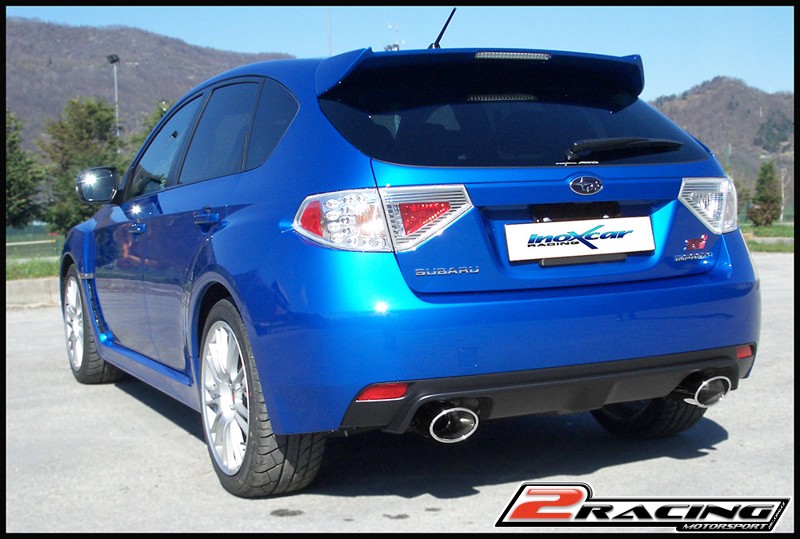 Zadní tlumič koncovkou výfuku 2 x průměru 80 X-RACE P+L Inoxcar racing SUIM.23.XR80
