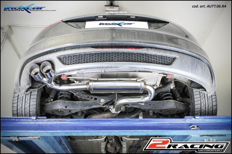 Zadní tlumič koncovkou výfuku 2 x průměru 80 Racing Inoxcar racing AUTT.06.RA