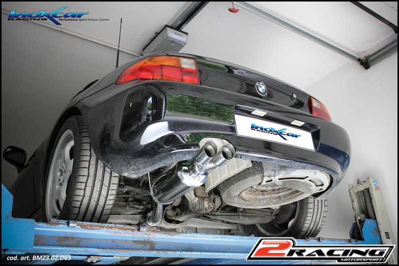 Zadní tlumič koncovkou výfuku 2 x průměru 60 Racing Inoxcar racing BMZ3.02.D60