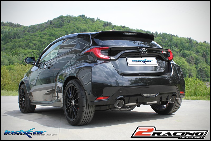 Central pipe společně ss tlumiče + Adaptér + Zadní společně s2 s tlumičes společně skoncovka průměru 100 Racing DX+SX - TIG welding Inoxcar racing CATBACK.TOYA.06.10RA.TIG