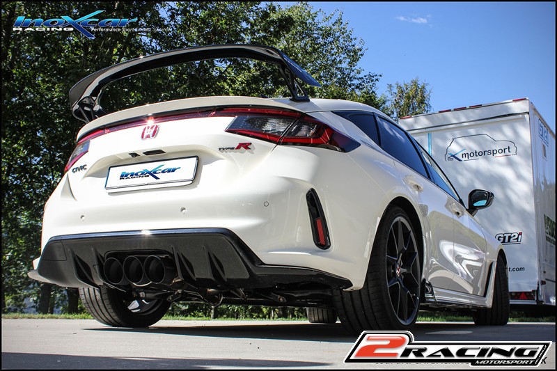 turbo centrale diretto + Terminale silenziato con uscite centrali 3 x průměru 114 Racing BLACK CERAMIC + Vavola con montaggio motorino elettrico di serie (průměru 70) Inoxcar racing CATBACK.HOCI.14.114CBLACK