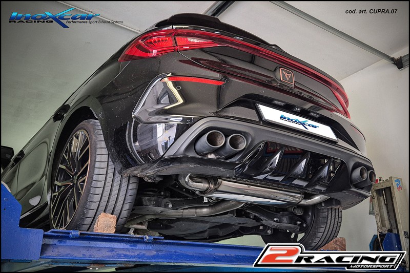 Nerezový výfuk místo katalizátoru (KAT a GPF delete) ECU úprava je nutná Inoxcar racing AFCUPRA.03