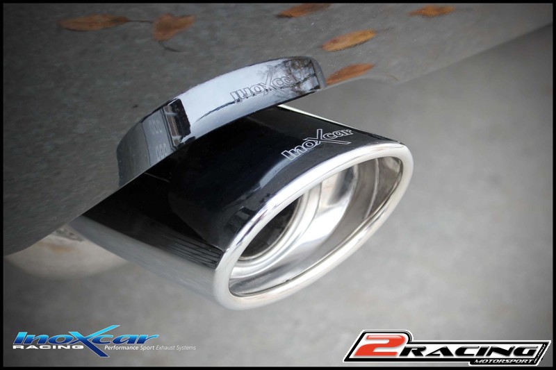Zadní tlumič s oválnou koncovkou výfuku 120x80 mm Inoxcar racing FICQ.02.120