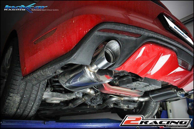 Zadní tlumič s koncovkou průměr 100 Racing P+L (For the assembly on TCMUSTANG / TCSMUSTANG it is necessary the adapter AD.MUSTANG.01) (For the assembly on original central pipe it is necessary the adapter AD.MUSTANG.02) Inoxcar racing MUSTANG.02.10RA