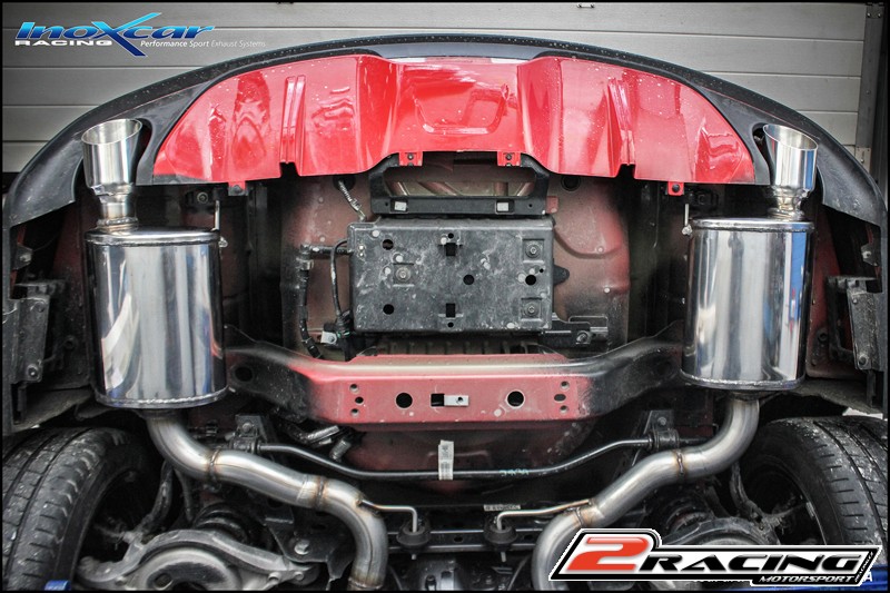 Zadní tlumič s koncovkou průměr 100 Racing P+L (For the assembly on TCMUSTANG / TCSMUSTANG it is necessary the adapter AD.MUSTANG.01) (For the assembly on original central pipe it is necessary the adapter AD.MUSTANG.02) Inoxcar racing MUSTANG.02.10RA