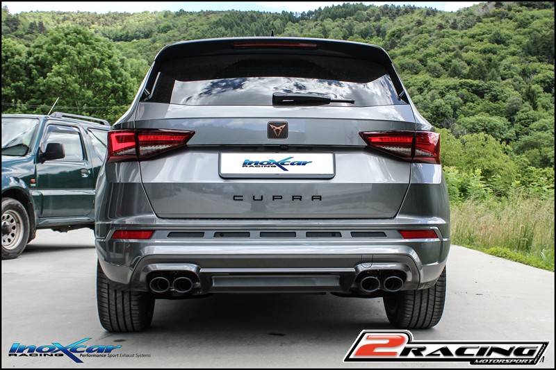 středová roura + Zadní tlumič koncovkou výfuku 2 x 90x70 X-RACE BLACK MATT P+L + Valves assembly společně soriginal electric engines (Possibility of other models of koncovkas on request) Inoxcar racing VALV.ATECA.01.90X70BM