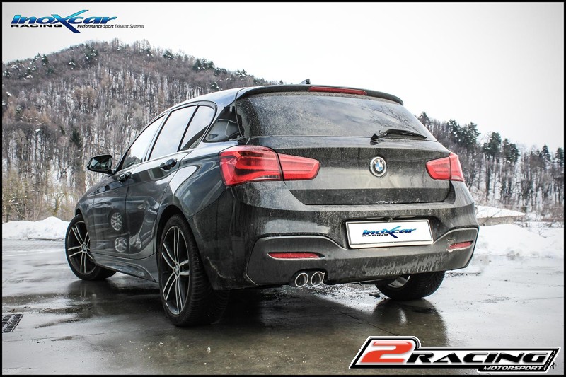 Zadní tlumič koncovkou výfuku 2x průměru 70 X-RACE + Valve assembly společně soriginal electric engines Inoxcar racing VALV.BMF20.XR