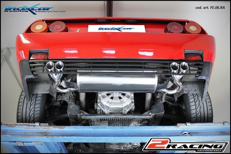 Zadní tlumič koncovkou výfuku 2 x průměru 60 Racing P+L Inoxcar racing FE.06.RA