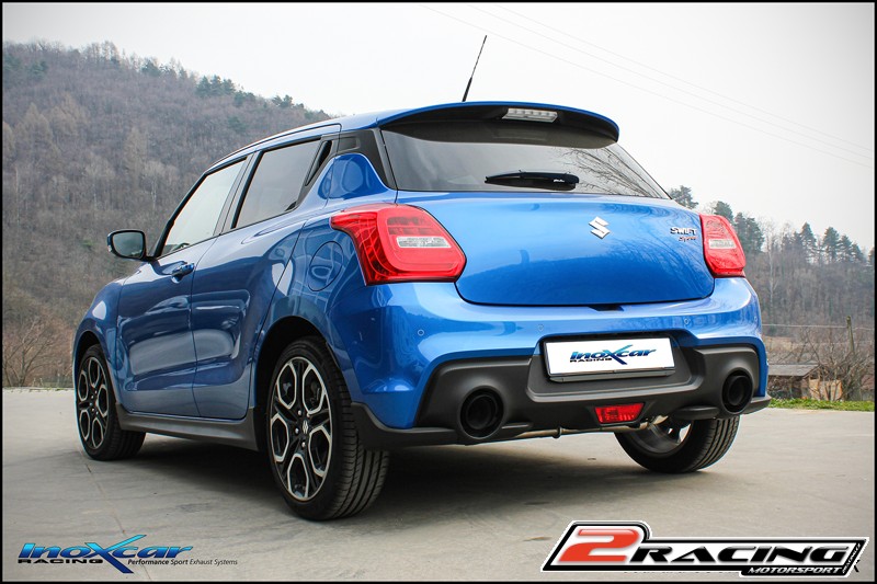 Zadní tlumič s koncovkou o průměru 100 BLACK CERAMIC P+L Inoxcar racing SUSW.06.10CBLACK