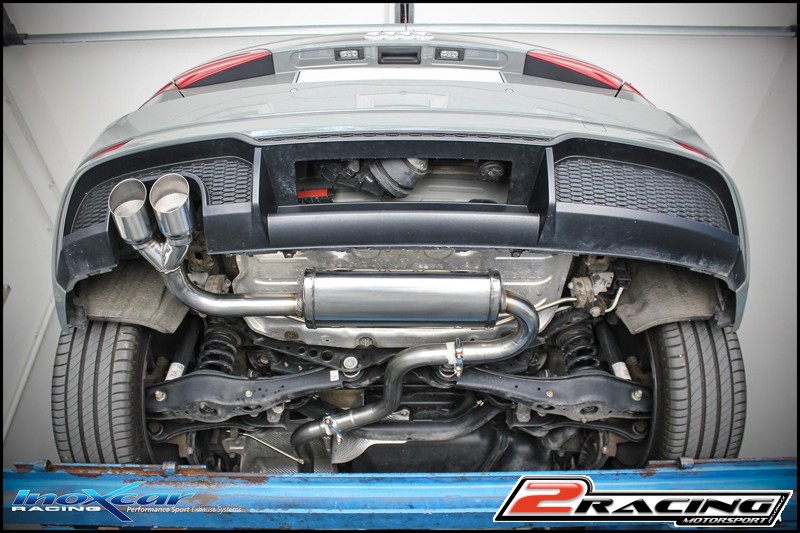 Zadní tlumič koncovkou výfuku 2 x průměru 80 Racing Inoxcar racing OVAU.33.RA