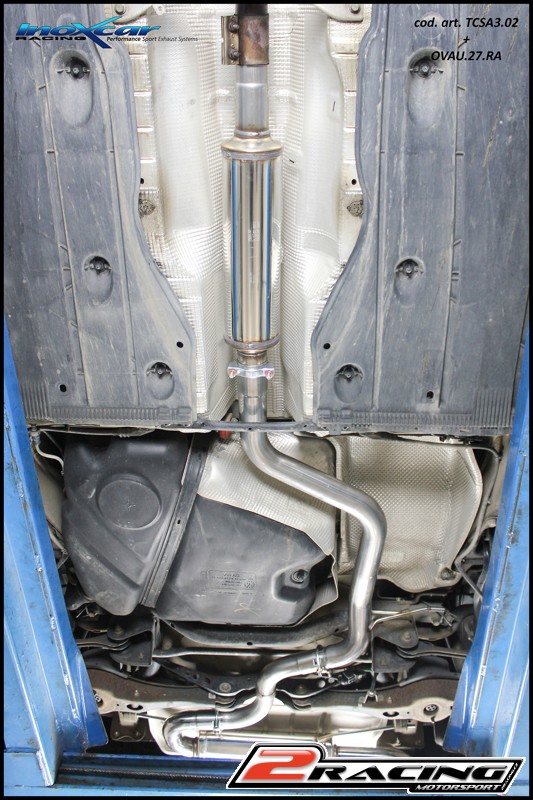 Central pipe společně ss tlumiče (For the installation on the original Zadní s tlumiče it is necessary to separately order the adapter AD.A3.02) Inoxcar racing TCA3S