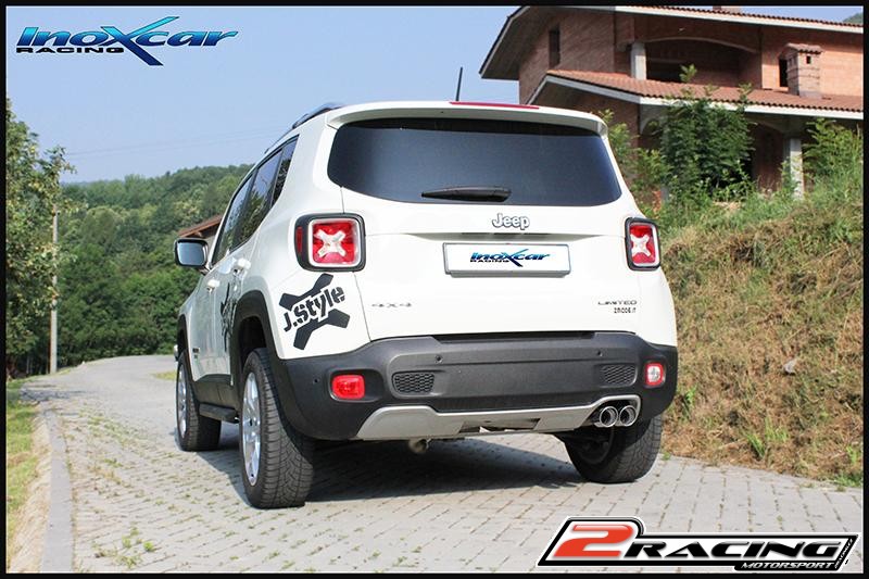 Zadní tlumič koncovkou výfuku 2 x průměru 80 X-RACE &nbsp; Inoxcar racing JERE.02.XR80
