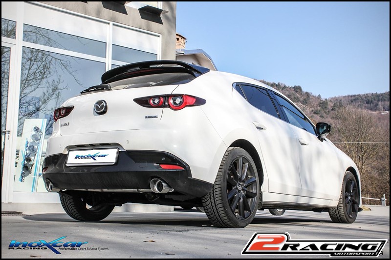 Zadní výfuk Inoxcar bez tlumiče Mazda 3 2.0 (150PS) 2022- MAZD.12.RA