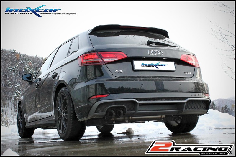 Zadní tlumič koncovkou výfuku 2 x průměru 80 Racing BLACK CERAMIC Inoxcar racing OVAU.33.80CBLACK
