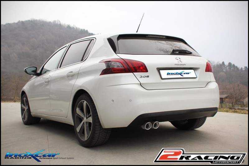 Zadní tlumič koncovkou výfuku 2 x průměru 80 X-RACE Inoxcar racing PE308.06.XR80