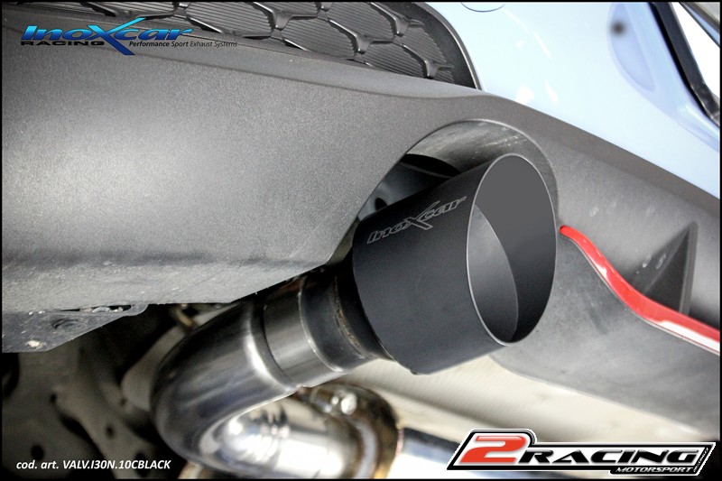 Zadní tlumič s koncovkou průměr 100 Racing BLACK CERAMIC P+L + Valve assembly společně soriginal electric engines Inoxcar racing VALV.I30N.10CBLACK