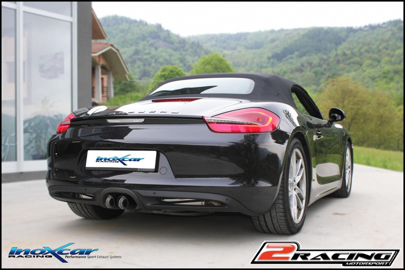 Zadní s tlumiče společně scentral koncovka 2 x průměru 90 X-RACE BLACK MATT Inoxcar racing POBOX.01.XR90BLACKMATT