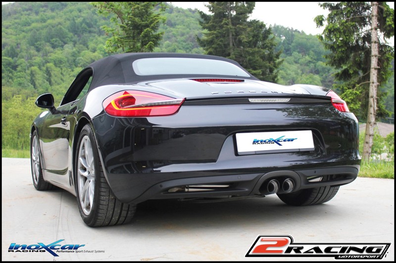 Zadní s tlumiče společně scentral koncovka 2 x průměru 90 X-RACE BLACK MATT Inoxcar racing POBOX.01.XR90BLACKMATT