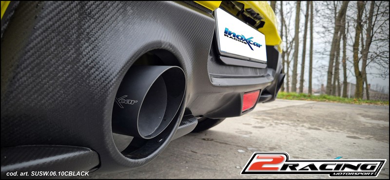 Zadní tlumič s koncovkou o průměru 100 BLACK CERAMIC P+L Inoxcar racing SUSW.06.10CBLACK