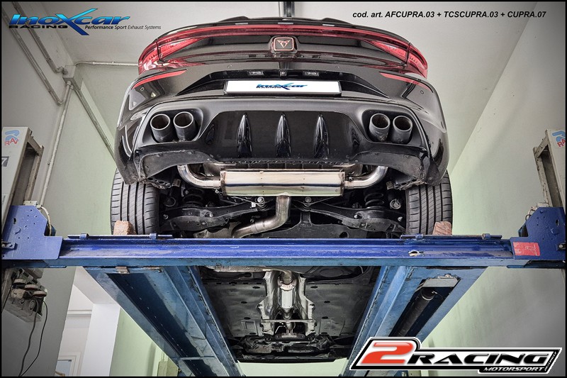 Nerezový výfuk místo katalizátoru (KAT a GPF delete) ECU úprava je nutná Inoxcar racing AFCUPRA.03