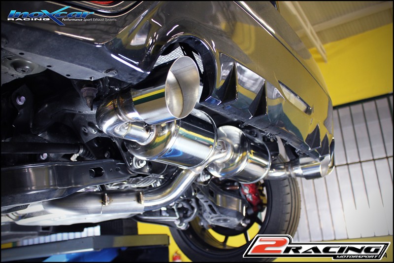 Central pipe společně ss tlumiče + Adaptér + Zadní společně s2 s tlumičes společně skoncovka průměru 100 Racing P+L Inoxcar racing CATBACK.TOYA.06.10RA
