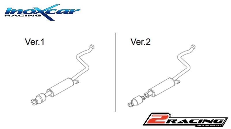 středová roura + Catalyst 100 CPSI (replaces the standard catalytic converter) *použitelné naly on the verze n. 1 Inoxcar racing TCPI.01CAT