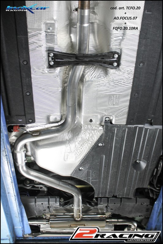 Zadní tlumič s koncovkou průměr 100 Racing P+L (For the assembly on original central pipe it is necessary the adapter AD.FOCUS.07) (For the assembly on TCFO.20 it is necessary the adapter AD.FOCUS.09) Inoxcar racing FOFO.20.10RA