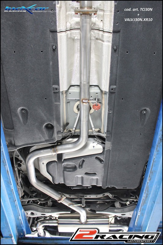 Zadní tlumič s koncovkou o průměru 100 X-RACE P+L + Valve assembly společně soriginal electric engines Inoxcar racing VALV.I30N.XR10