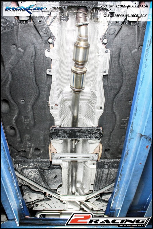 Zadní tlumič s koncovkou průměr 100 Racing BLACK CERAMIC P+L + Valves assembly společně soriginal electric engines Inoxcar racing VALV.BMF40.03.10CBLACK