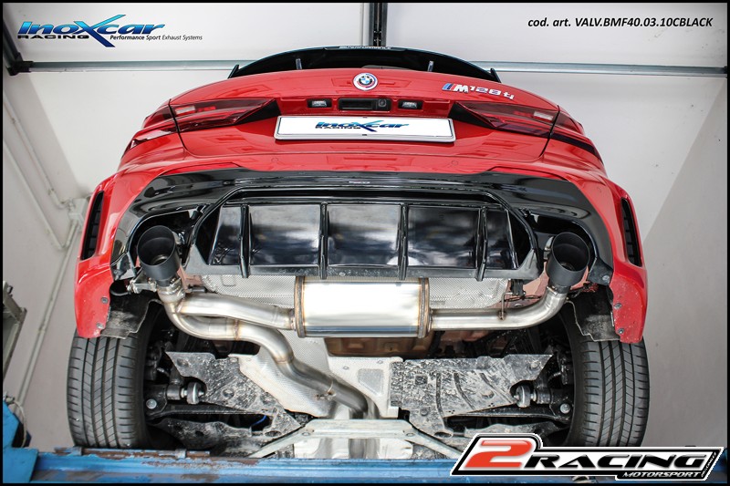 Zadní tlumič s koncovkou průměr 100 Racing BLACK CERAMIC P+L + Valves assembly společně soriginal electric engines Inoxcar racing VALV.BMF40.03.10CBLACK