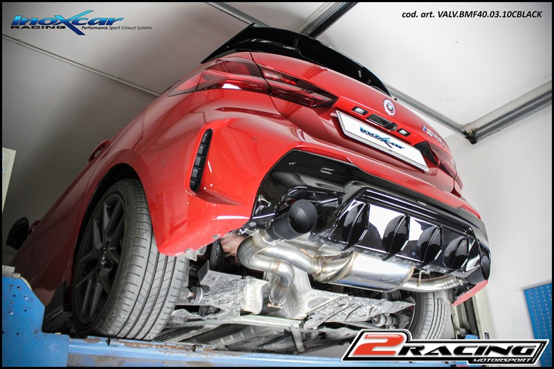 Zadní tlumič s koncovkou průměr 100 Racing BLACK CERAMIC P+L + Valves assembly společně soriginal electric engines Inoxcar racing VALV.BMF40.03.10CBLACK
